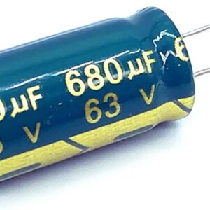 High Frequency Low Impedance 63v 680UF Aluminium Electrolytic Capacitor Size 13*25mm 680UF
