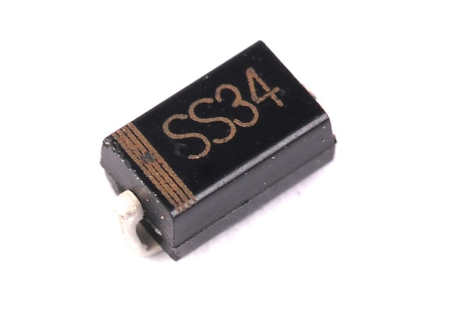 SS34 – 3A, 40V Schottky Barrier Rectifier Diode, DO-214AB (SMA), High-Speed Switching, ROHS